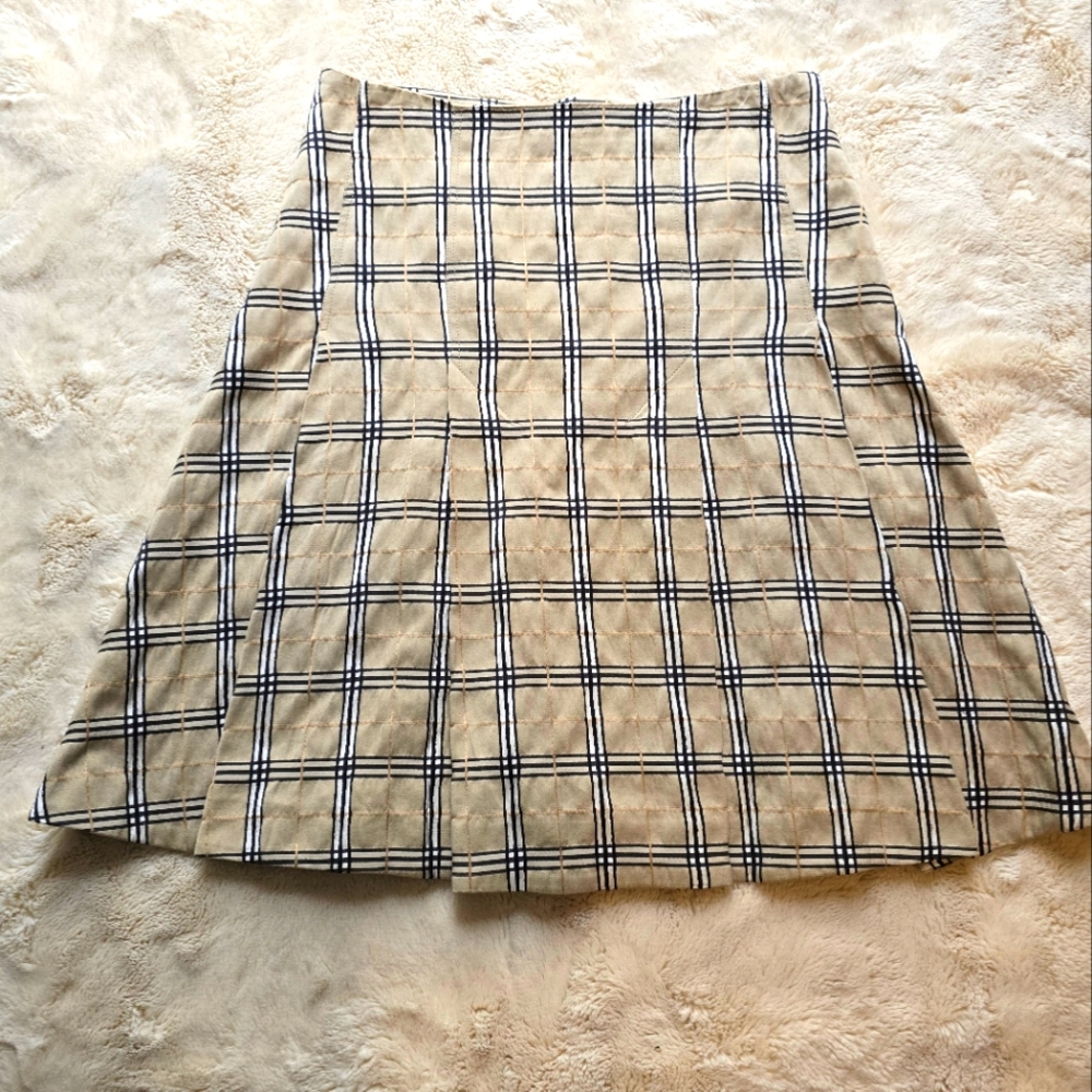 Burberry Plaid Tan Skirt